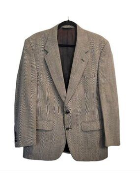 Vintage Burberrys | 100% Pure Wool Plaid Blazer Sports Jacket Black Gray